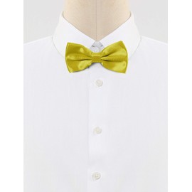 Allegra K Men's Bowtie, Bowtie, Ribbon, Formal, Wedding, School Entrance Ceremony, Adult, Adjustable, Solid Color,, beige, (champagne)