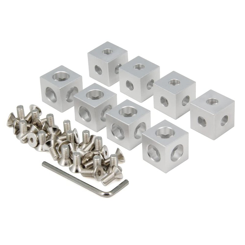 Befenybay 8 Pieces Silver Corner Bracket Cube (20 x 20