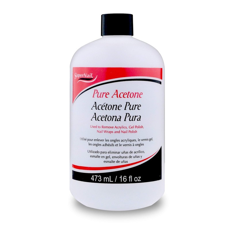 Supernail Pure Acetone Nail Polish Remover - Professional Strength for