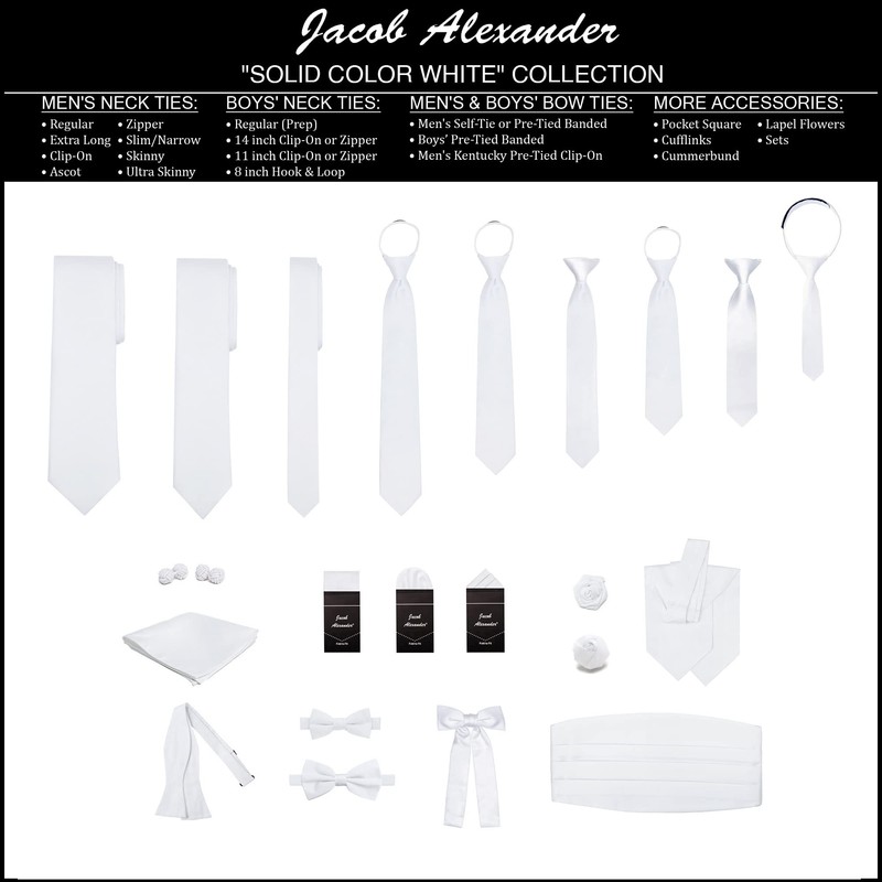 Jacob Alexander Boy's Regular Self Tie Prep Solid Color Necktie