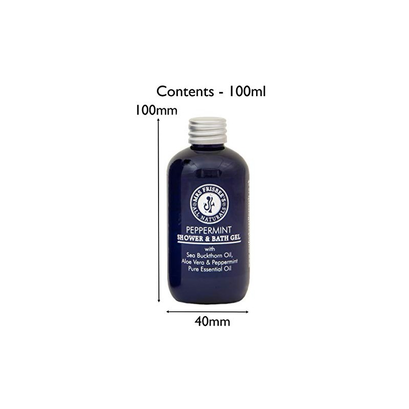 Peppermint Shower & Bath Gel/Made with Aloe Vera, Sea Buckthorn
