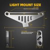 NKCELL POWER JK A-Pillar Windshield Hinge Mounting Dual Light Brackets