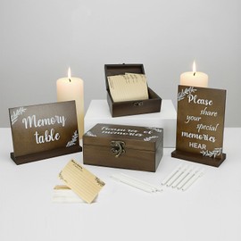 Tindisonka Life Praise Memorial Box Contains 100 Life Praise Memorial Cards 2 wooden standees and a memorial box memorial cards for funerals funeral table decorations
