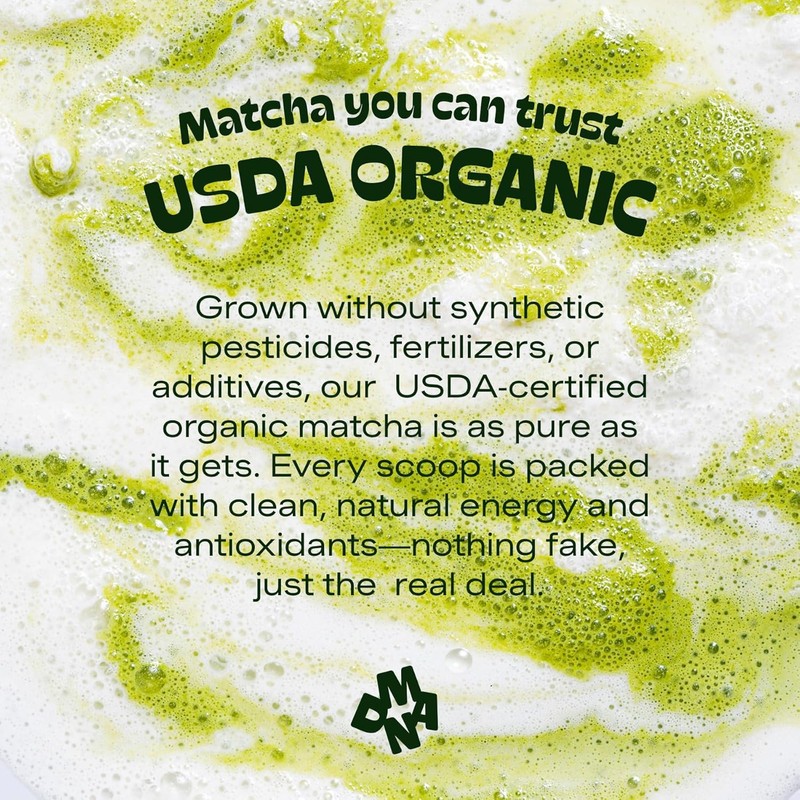 MATCHA DNA Certified Organic Matcha Green Tea Powder (8 oz