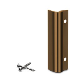 VOOXA Premium Aluminium Balcony Door Handle + Mounting Screws Dark Bronze Colour Shiny Curved Handle Comfortable Handling for Balcony/Patio Door Exterior
