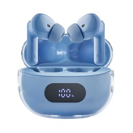 Intenso Buds Plus - TWS True Wireless Kopfhörer T315AE mit Active Noise Cancelling, ENC, Bluetooth und bis zu 25 Std. Musikwiedergabe, Blau
