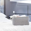 CREADARD Small Storage Box with Cotton Handles, Fabric Foldable Linen