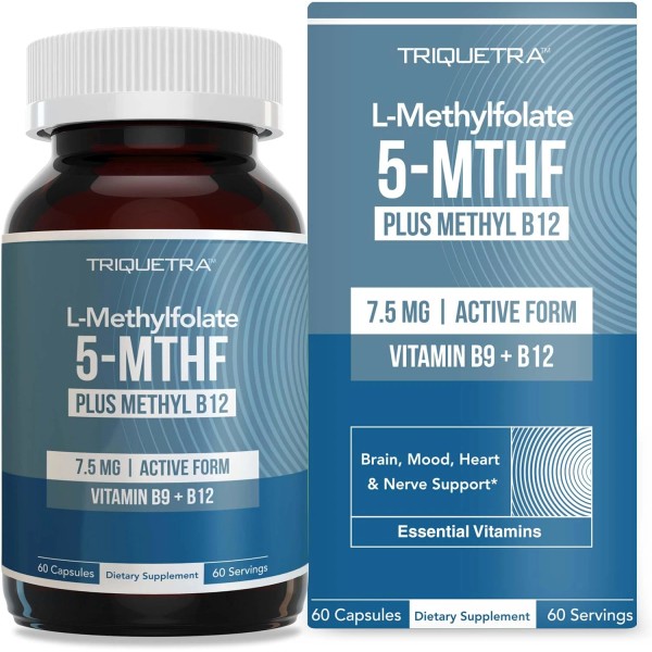 L Methylfolate 7.5Mg plus Methyl B12 - Active 5-MTHF Form,