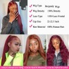 Burgundy Wig Human Hair Body Wave Lace Front Wigs For