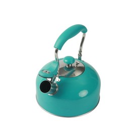 Mainstays Teal 1.8 Liter Stainless Steel Whistling Tea Kettle Turquoise Hervidor