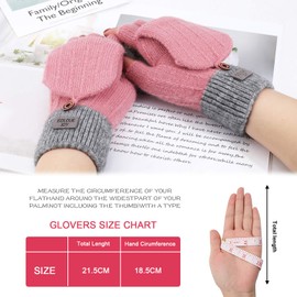 TAGVO Women's Winter Touchscreen Knitted Warm Gloves, Elastic Warm Fleece Work Gloves for Women, Winter Gloves for Skiing, Cycling, Hiking, Driving, One Size