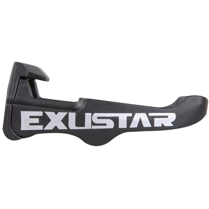 Exustar Keo Pedals and Cleats - (Black/ Red)