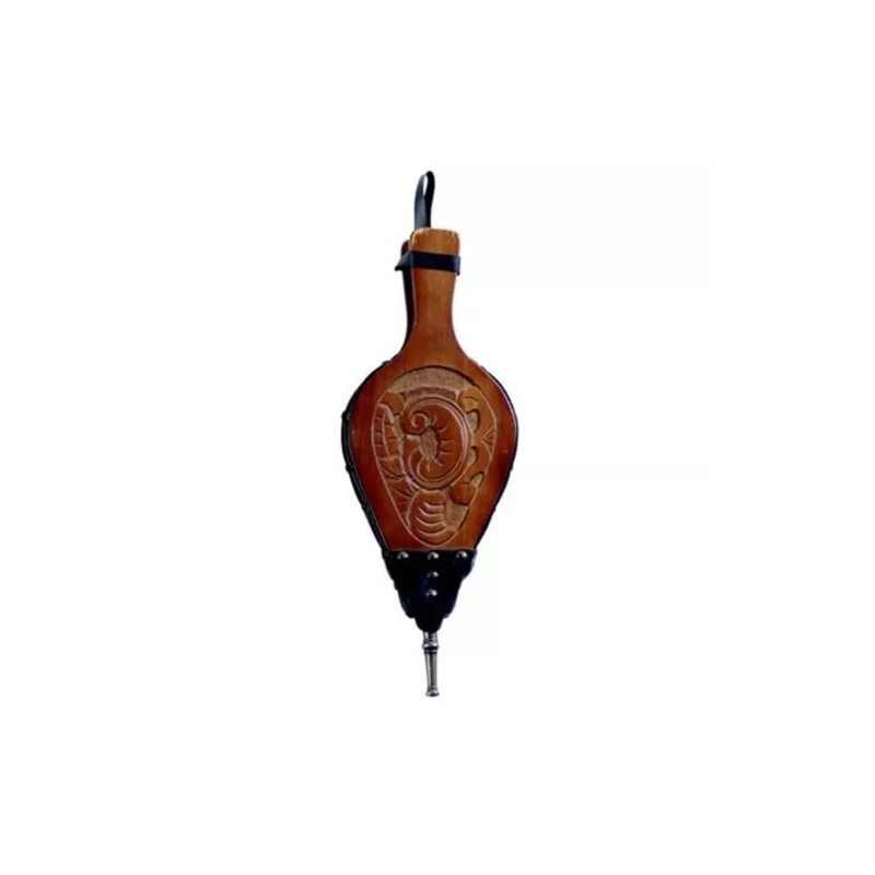 Uniflame C-6717 HAND CARVED BELLOW DARK STAINED 17 1/2 INCH