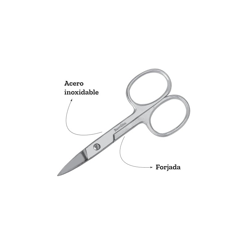 Barrilito Tijera Profesional Manicure Acero Inoxidable 20cm