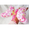 Henbrandt NEW PINK INFLATABLE BUTTERFLY TOY ON WRIST BAND BRACELET