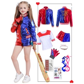 Alaiyaki Cosplay, Halloween Costume, Joker Costume, Adults, Children, Girls, Includes Props, 8-Piece Disguise, Popular Movies, Cute, Women's, Halloween, Events, School Festivals, Cultural Festivals