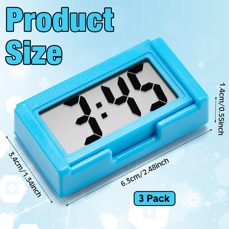 Frienda 3 Pieces Mini Digital Clock Small Digital Clock Stick