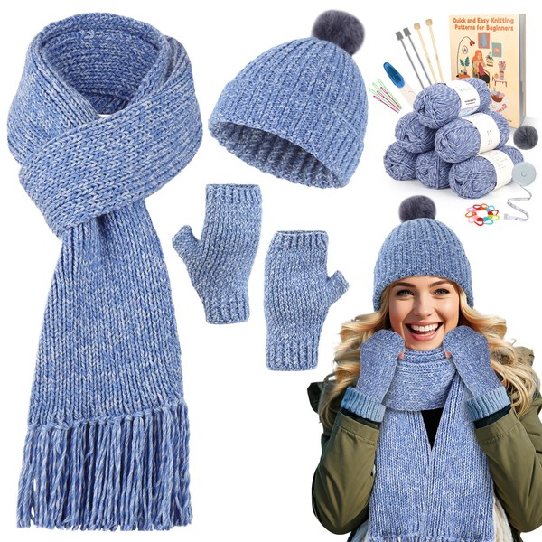 Coopay Knitting Kit for Beginners, Complete Knitting Kits Learn to