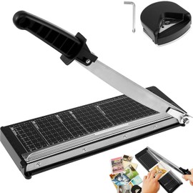 A4 Cutting Machine 30cm Scrapbooking A4 with Grooves and cm Paper Cutter A4 Sharp Cut for Plastic Film Photo Paper Leather Kraft Paper (Black)