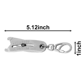 Bolt Head and Nut Size Catcher, Gauge SAE 5/16inch - 1inch and Metric 8mm – 25mm, Portable Multifunctional Keychain Fastener Measurement Tool for Automotive Repair, Engineers, and DIY