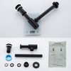 RANDOM Black Brass Bottle P Trap Kit Contemporary Round Bottle