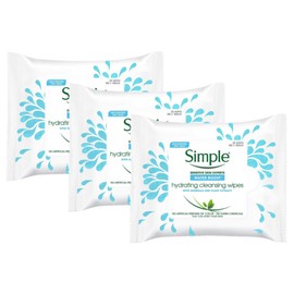 Simple Water Boost Hydrating Cleansing Wipes 3 Pack