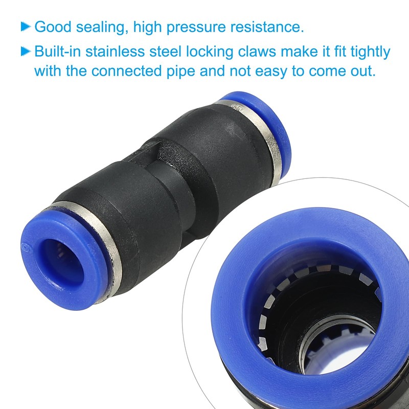 PATIKIL 20pcs 6mm Push To Connect Fitting Plastic Airline Hose