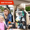Zecirl 2Pack Car Backseat Organizer with Foldable Table Tray,6 Storage