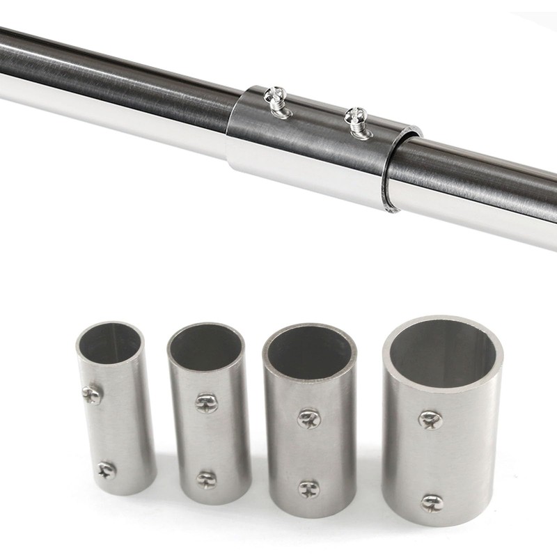 19mm Stainless Steel Pipe Fitting Straight Pipe Rod Connector for