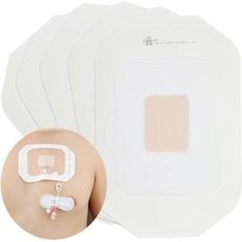 20 Pcs Chemo Port Shower Covers with Non-Stick Center Pad, 4" x 4.75" Waterproof Dialysis Catheter PD Tube Chest Picc Line Transparent Dressing for Peritoneal Dialysis Wounds