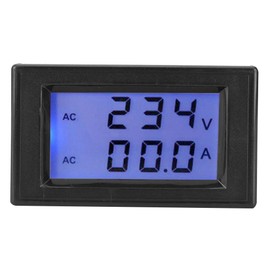 D85-2042A Voltmeter Ammeter Dual LCD Display Voltage Current Meter AC80-300V 200-450V 0.1-100A Volt Amp Detector Monitor with Current Transformer
