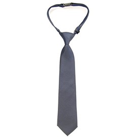 Retreez Solid Matte Color Woven Microfiber Pre-tied Boy's Tie - Grey - 4-7 years