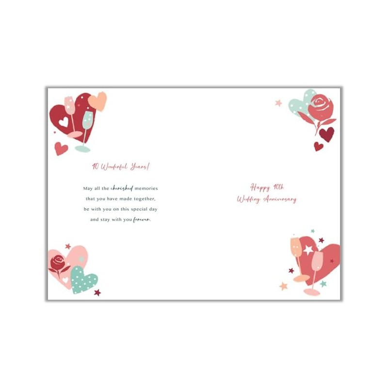 Ruby Anniversary Card - 40th - 40 Years - Floral
