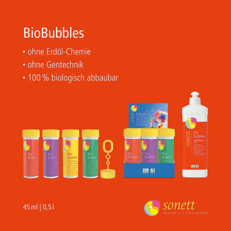 Sonett BioBubbles Seifenblasen, 500 ml