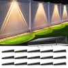 SunFlickt Solar Fence Lights Outdoor 16-Pack | IP67 Waterproof Solar