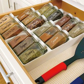 278 Pcs Spice Labels Stickers,Spice Jar Labels Preprinted Waterproof, Beautiful Preprinted Handwriting Letters,139 Black +139 White Clear Labels for Jars