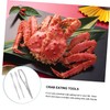 Ipetboom 3pcs Seafood Eating Tools Set Zinc Alloy Crab Clip