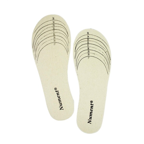 Nument Shoes Insoles for Kids Children Cotton Canvas Shoes Insole Double-Sided Cutting for Spring Autumn Winter Free Cut 1 Pair