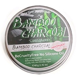 Bamboo Shampoo Bar Bamboo Charcoal Sandalwood Dark & Bright Dandruff & Oil Control 1pc