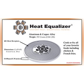 Heat Equalizer-6 inch High-Polish Commercial-Grade Diffuser for Gas & Electric Stoves – Aluminum & Copper Alloy Hot Plate-Burner Cover-Simmer Plate