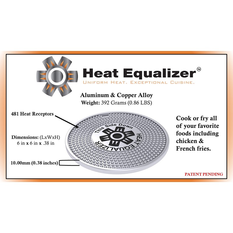 Heat Equalizer-6 inch High-Polish Commercial-Grade Diffuser for Gas & Electric