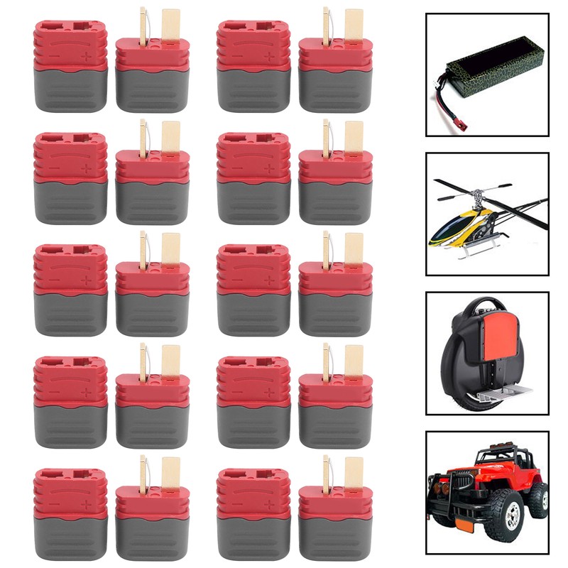 10Sets RC Connector Adapters T Plug Male/Female with Protective Case