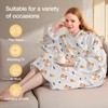 BINSUNS Oversized Wearable Hoodie Blanket, Soft Fuzzy Microfiber & Sherpa