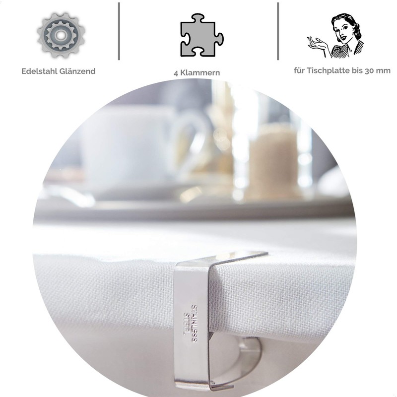 Kerafactum Tablecloth Clip, Table Cloth Clip, Stainless Steel Ceiling Clip