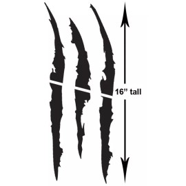 Unbranded Cat Scratch Decal, Truck Vinyl window decal. 16" .