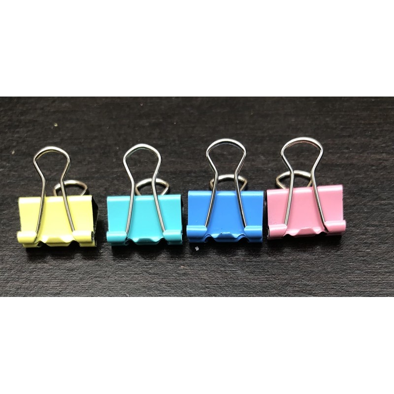 15mm Small Assorted Design Foldback Clips Paper Binder Clamps Clips