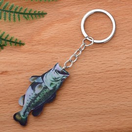 YALLNASL Fisherman Gift Fish Keychain for Men Women, Silver, Fish Theme, Stainless Steel, Novelty Style, Perfect for Fishing Enthusiasts, Adults