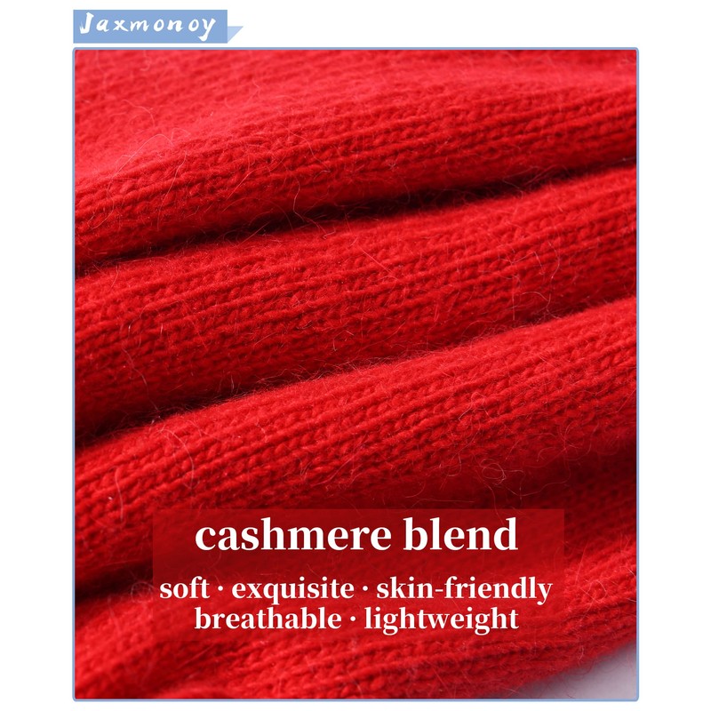 jaxmonoy Cashmere Slouchy Beanies for Women Winter Lightweight Girls Wool