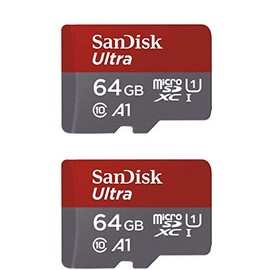 SanDisk 64GB X2 (128GB) MicroSDXC Ultra Uhs-1 Memory Card
