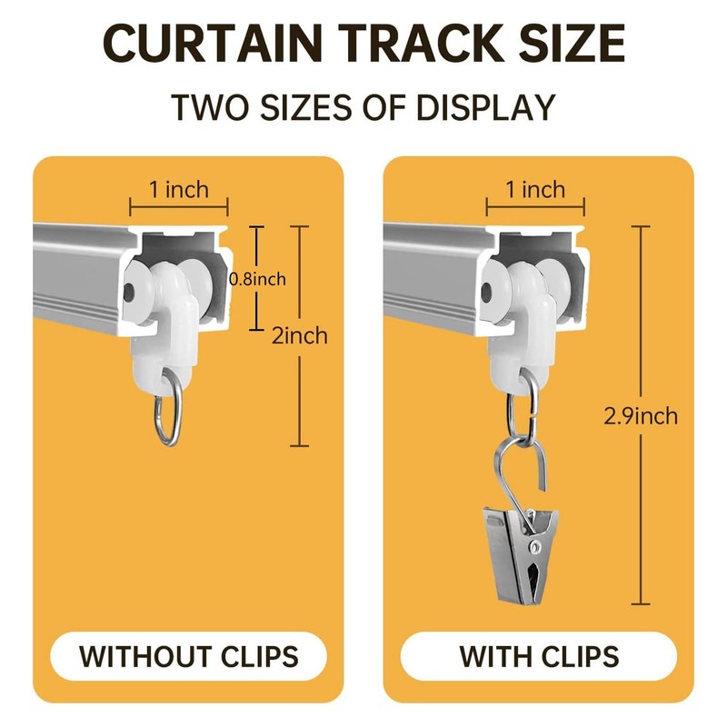 MaKefeile Curtain Tracks Ceiling Wall Mounted Heavy-Duty Curtains Rails Room